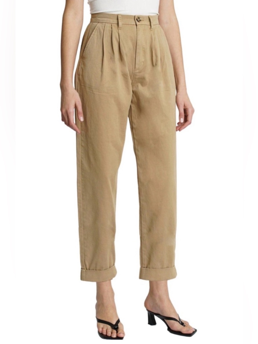 Pistola Kellin Pleated Trouser in Khaki size 31